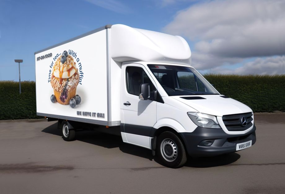 Truck with Real Estate Advertising